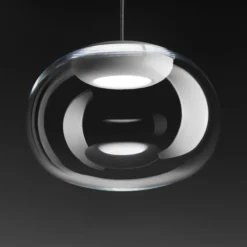 Lámpara colgante Stilnovo La Mariée gris humo/negro