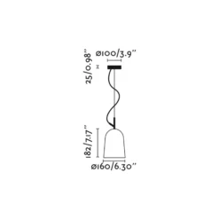 Lámpara colgante Studio, Ø 16 cm, rosa/negro, acero