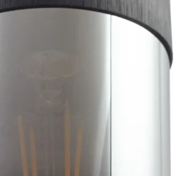 Lámpara colgante Svante de Lindby, 4 luces, negra, cristal, 85 cm
