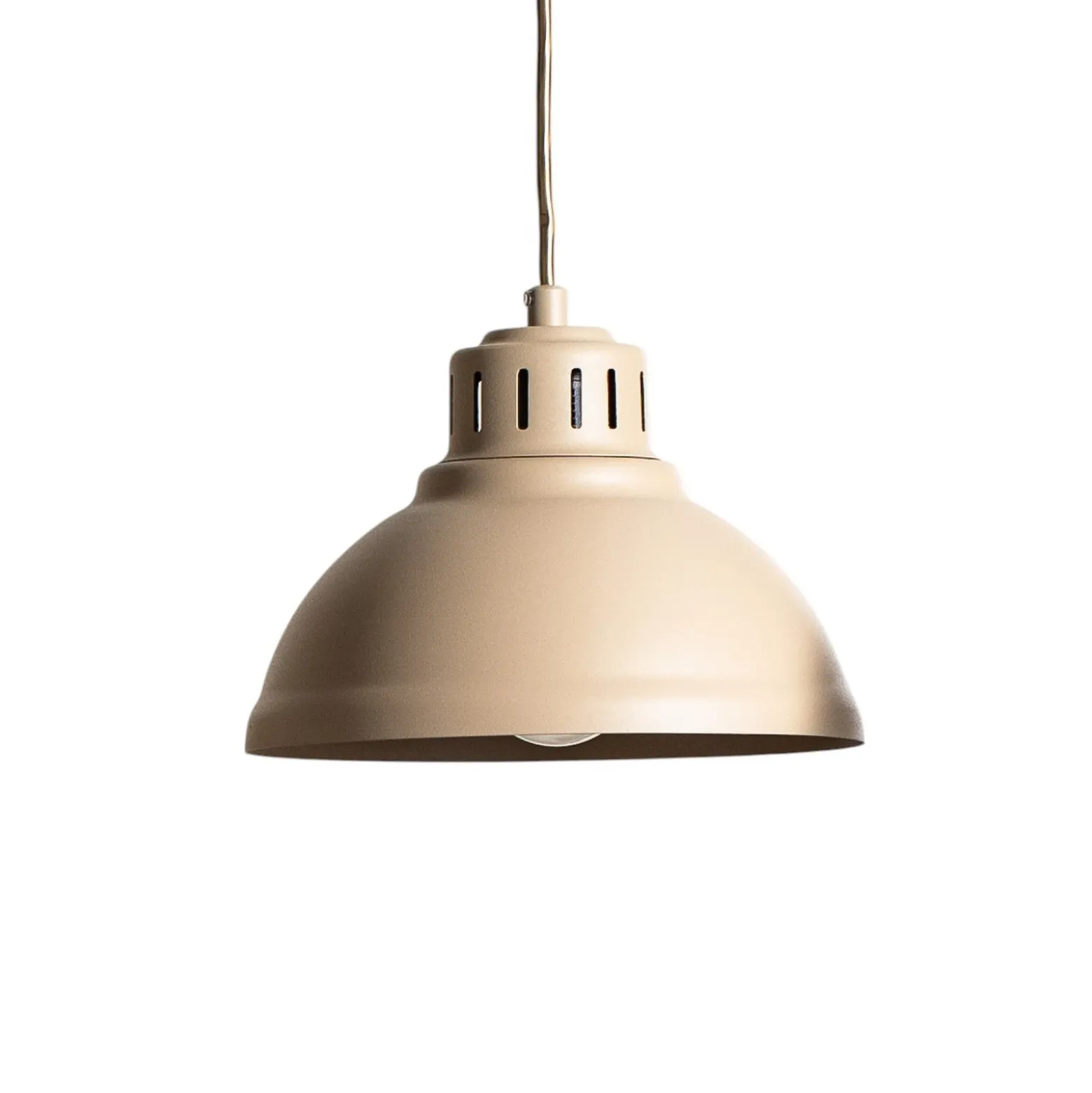 Lámpara colgante Sven, 4 luces, beige, acero