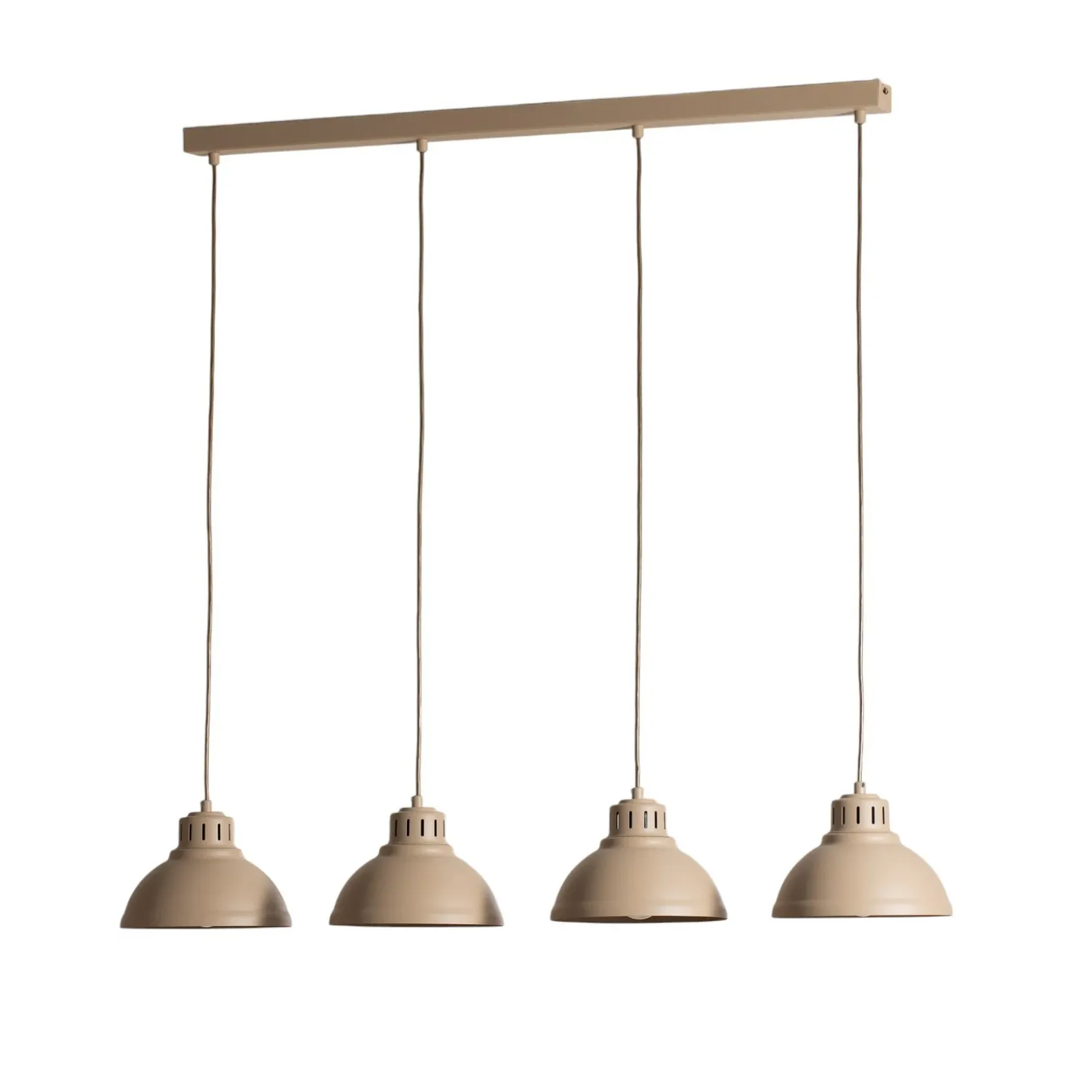 Lámpara colgante Sven, 4 luces, beige, acero