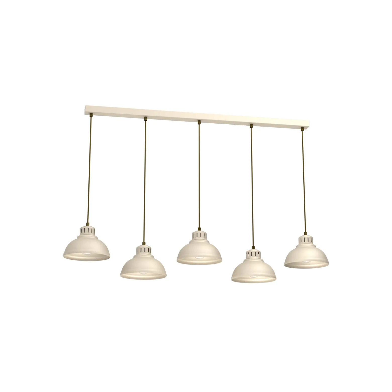 Lámpara colgante Sven, 5 luces, beige, acero