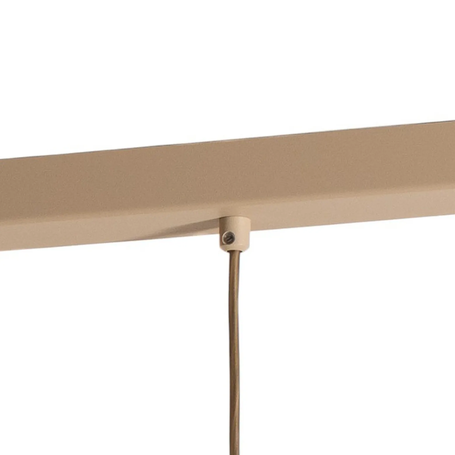 Lámpara colgante Sven, 4 luces, beige, acero