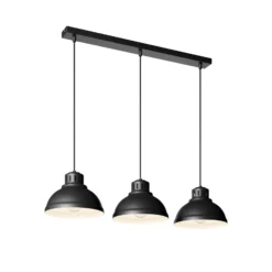 Lámpara colgante Sven, 3 luces, negro