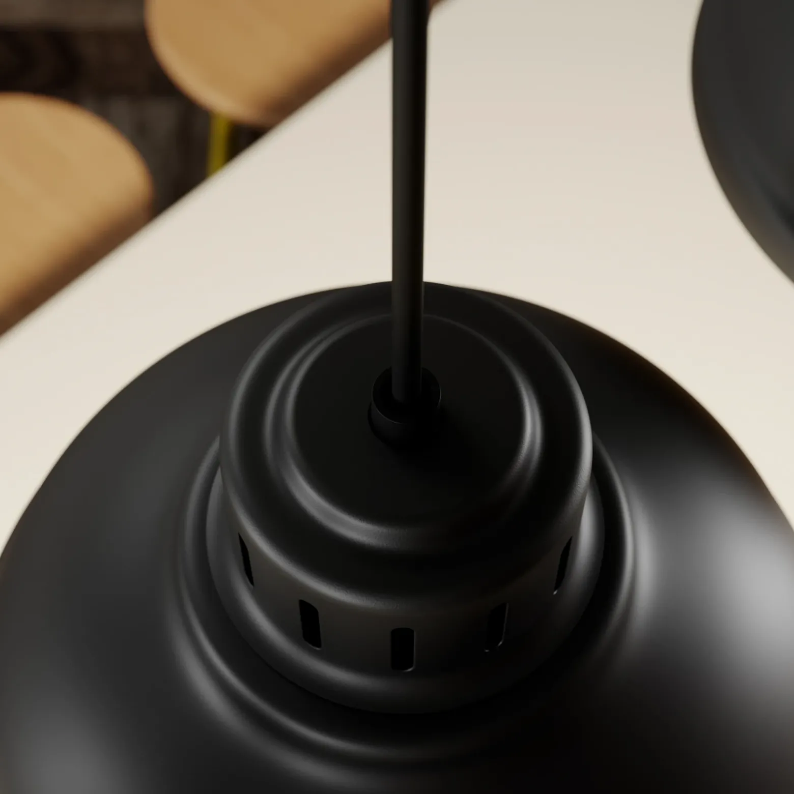 Lámpara colgante Sven, 3 luces, negro