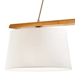 Lámpara colgante Sweden, 2 luces, roble rústico