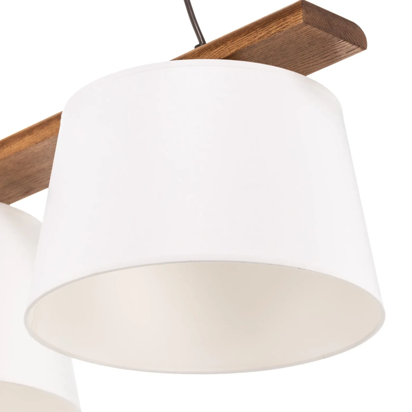 Lámpara colgante Sweden, 3 luces, roble nogal