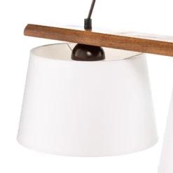 Lámpara colgante Sweden, 3 luces, roble nogal