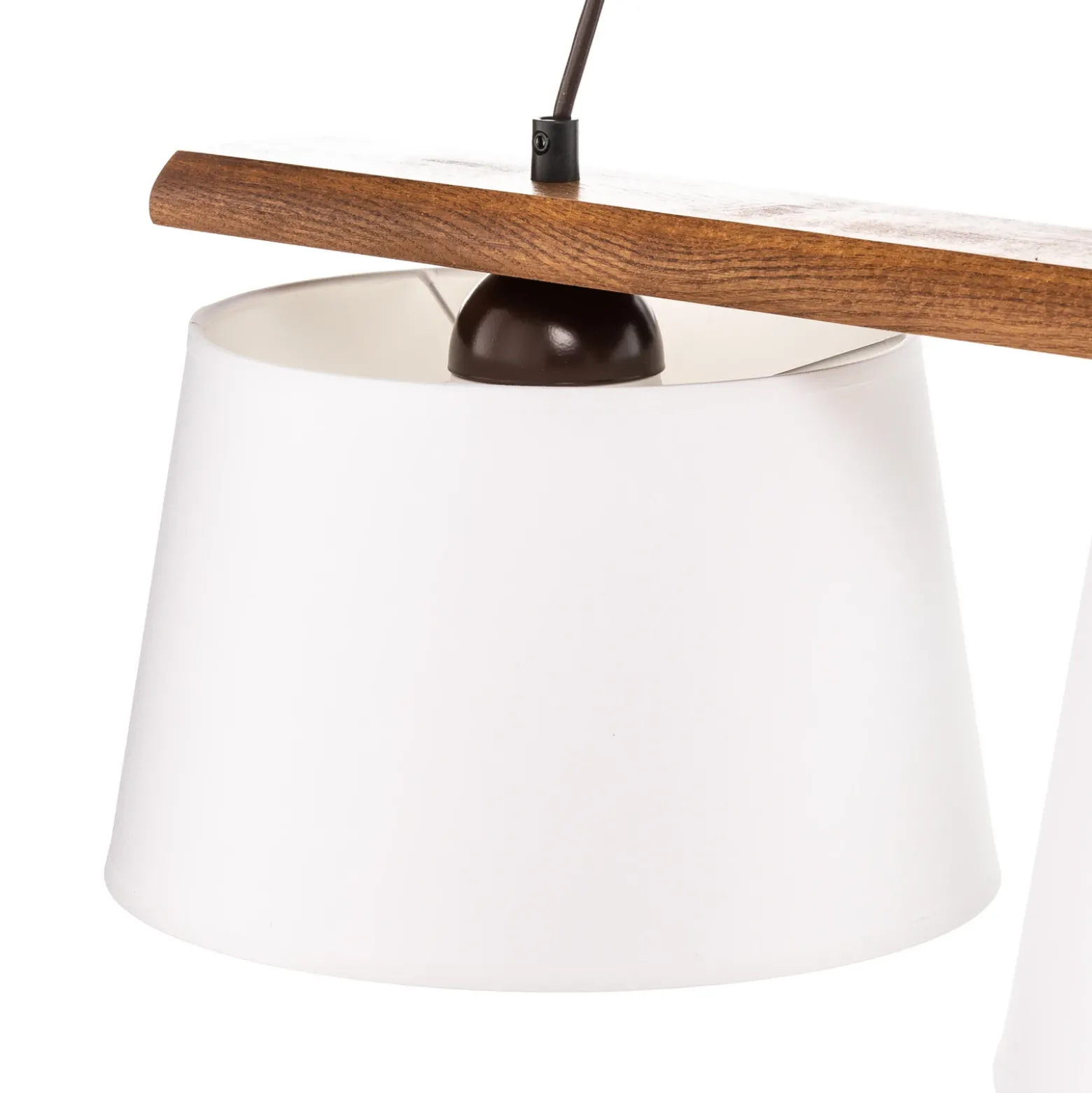 Lámpara colgante Sweden, 3 luces, roble nogal