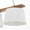 Lámpara colgante Sweden, 3 luces, roble rústico