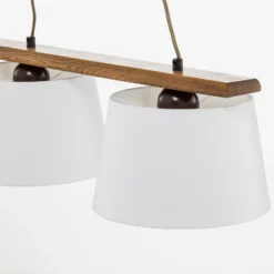 Lámpara colgante Sweden, 3 luces, roble rústico