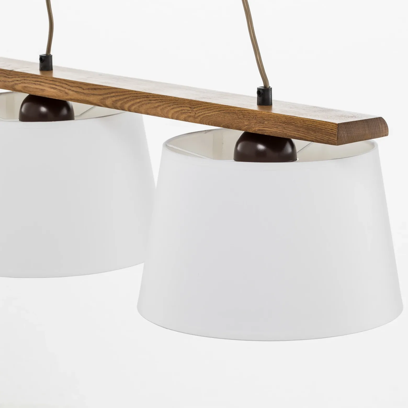 Lámpara colgante Sweden, 3 luces, roble rústico