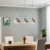 Lámpara colgante Tako, 3 luces, blanco