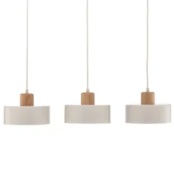 Lámpara colgante Tako, 3 luces, blanco