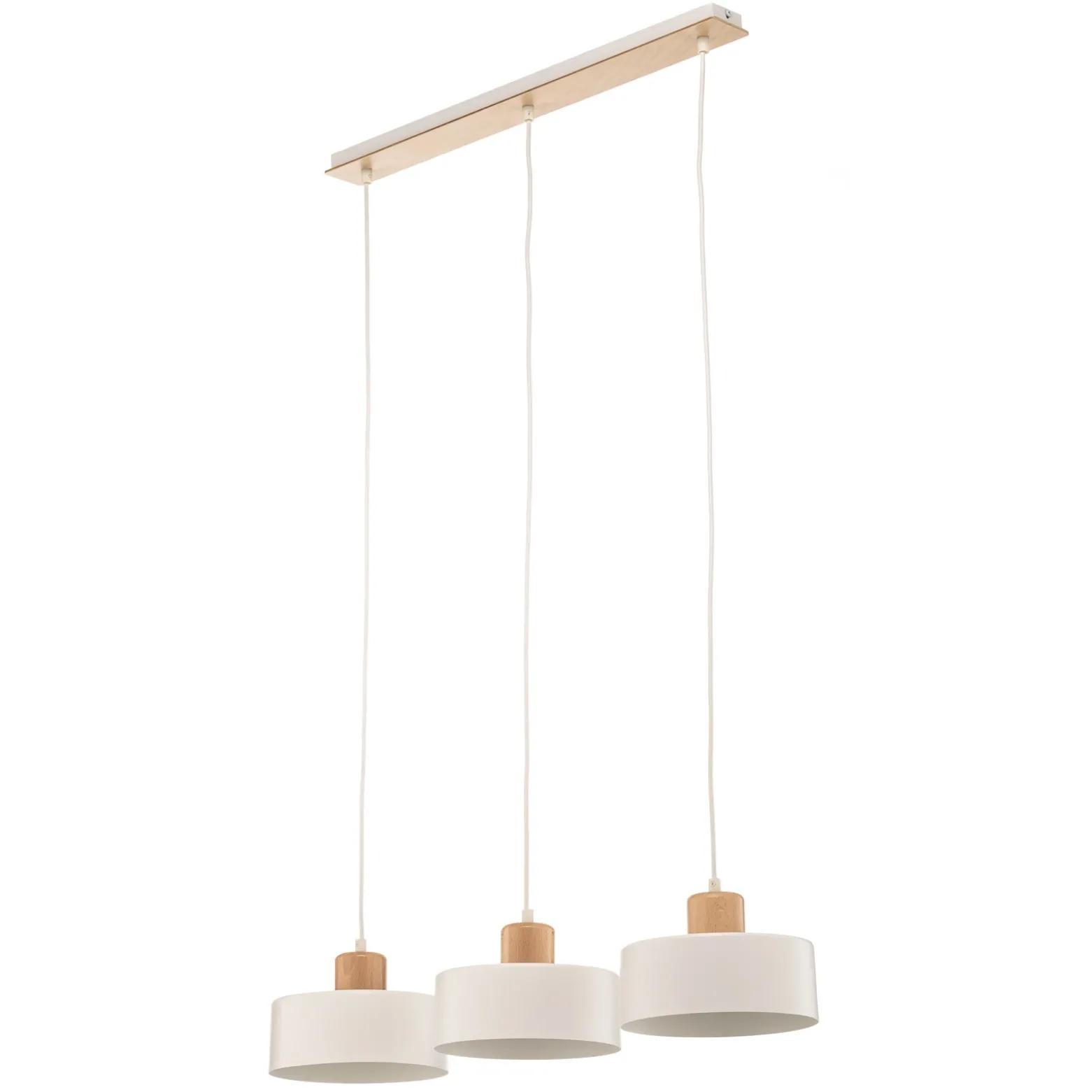 Lámpara colgante Tako, 3 luces, blanco