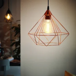 Lámpara colgante Tarbes, 1 luz, 32,5cm, cobre