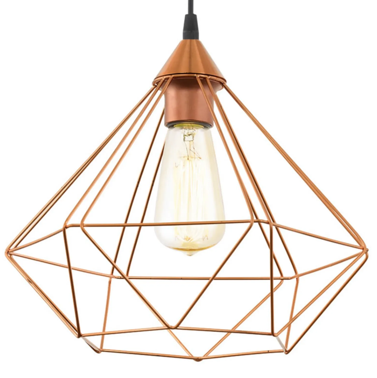 Lámpara colgante Tarbes, 1 luz, 32,5cm, cobre