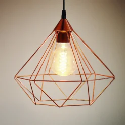 Lámpara colgante Tarbes, 1 luz, 32,5cm, cobre
