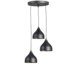 Lámpara colgante Tattoo 6201 Rondel de 3 luces negro/oro