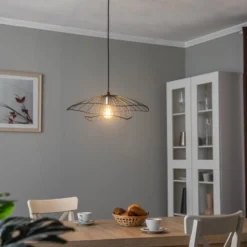 Lámpara colgante Tel 6500 Ø50cm negro