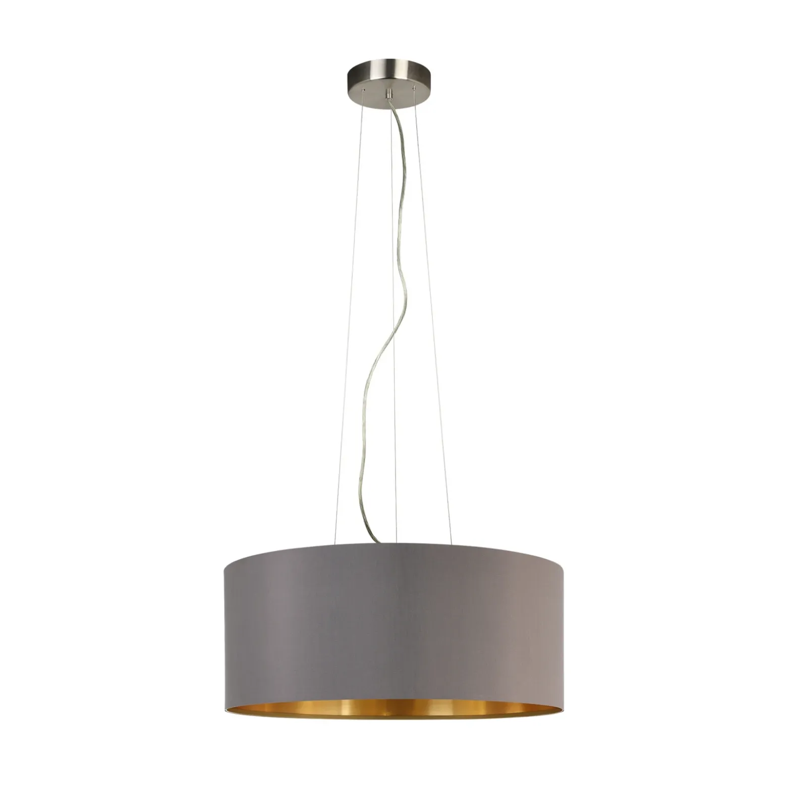 Lámpara colgante textil Maserlo, capuchino, 53 cm