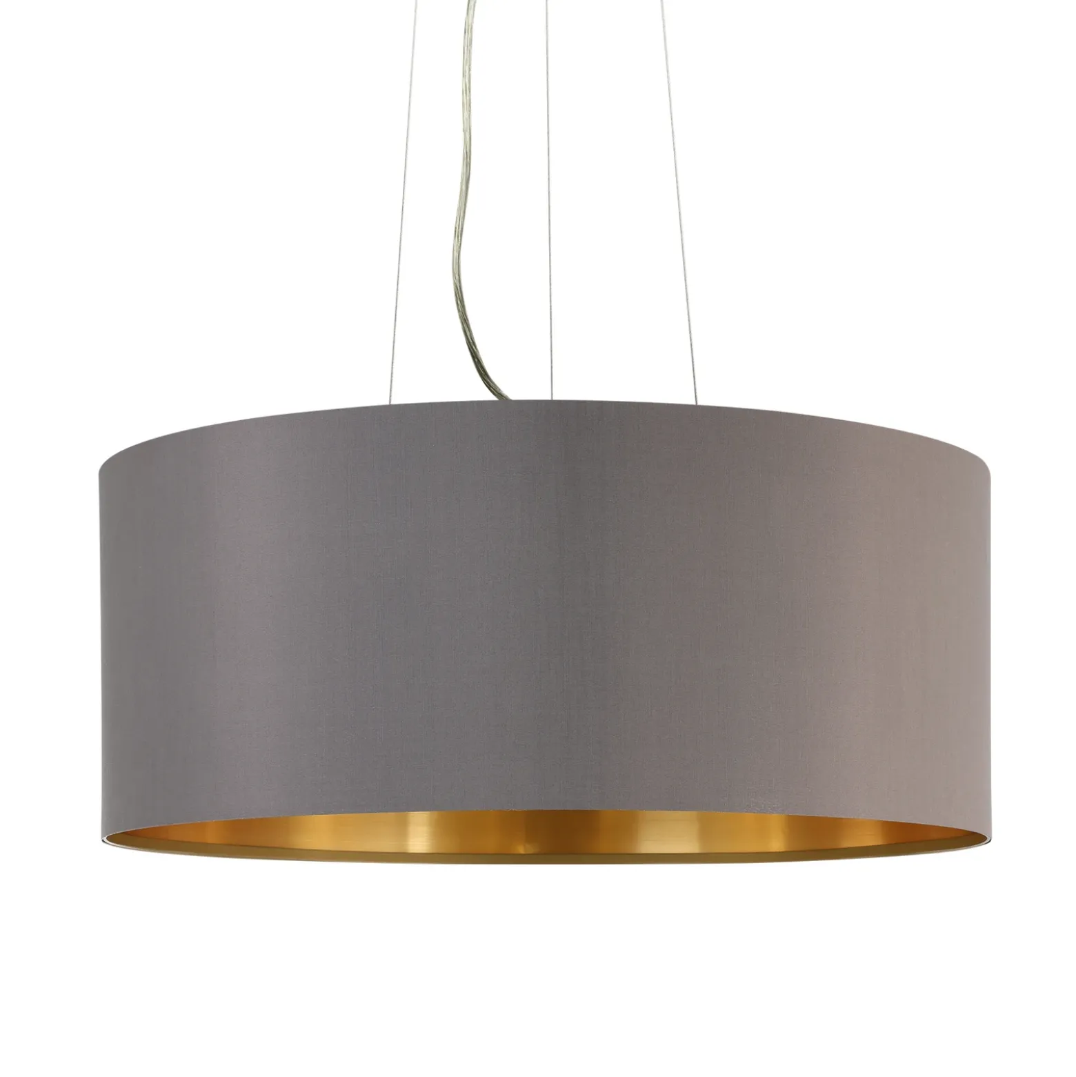 Lámpara colgante textil Maserlo, capuchino, 53 cm