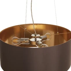 Lámpara colgante textil Maserlo, capuchino, 53 cm