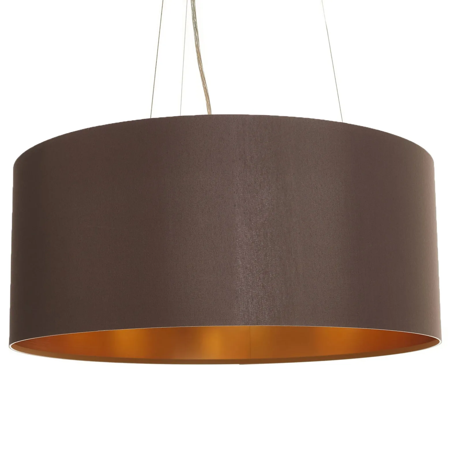 Lámpara colgante textil Maserlo, capuchino, 53 cm