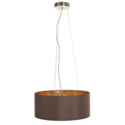 Lámpara colgante textil Maserlo, capuchino, 53 cm