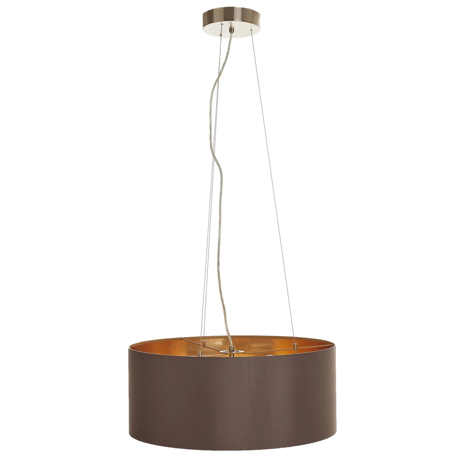 Lámpara colgante textil Maserlo, capuchino, 53 cm