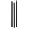 Lámpara colgante Thin, negra, 3 luces, rondel