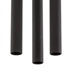 Lámpara colgante Thin, negra, 3 luces, rondel