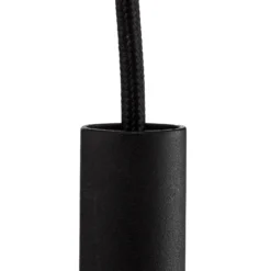 Lámpara colgante Thin, negra, 3 luces, rondel