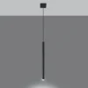 Lámpara colgante Thin, negro, 1 luz