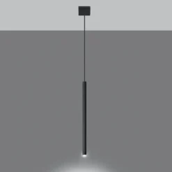 Lámpara colgante Thin, negro, 1 luz