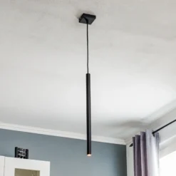 Lámpara colgante Thin, negro, 1 luz
