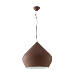 Lámpara colgante Tholos, color bronce/blanco, Ø 52 cm, metal