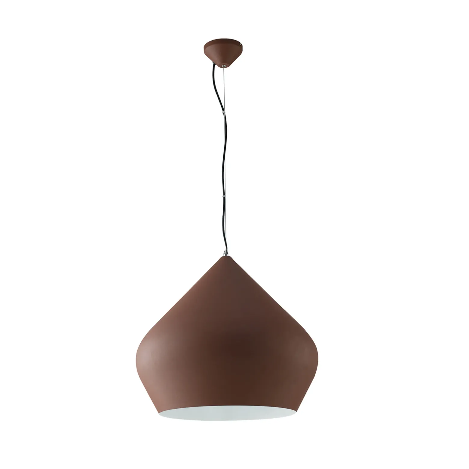 Lámpara colgante Tholos, color bronce/blanco, Ø 52 cm, metal