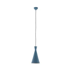 Lámpara colgante Tom, azul claro, metal, Ø 19 cm, E27