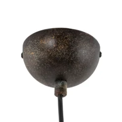 Lámpara colgante Tom, negro-marrón, metal, Ø 19 cm, E27
