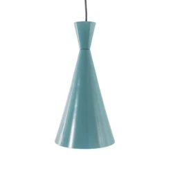 Lámpara colgante Tom, turquesa, metal, Ø 19 cm, E27