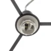 Lámpara colgante Tornado, 3 luces, negro