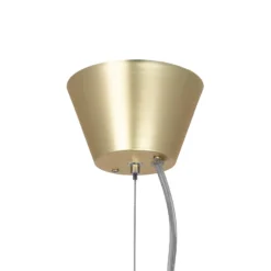 Lámpara colgante Torrano de Globen Lighting, roja, Ø 30 cm, mármol