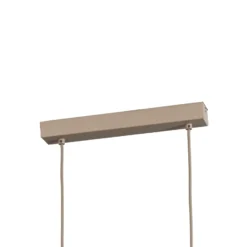 Lámpara colgante Treeon, 3 luces, madera, yute, color natural/crudo