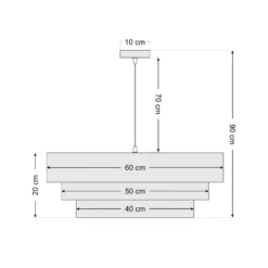 Lámpara colgante Triniti, blanco/plata, Ø 60 cm, textil