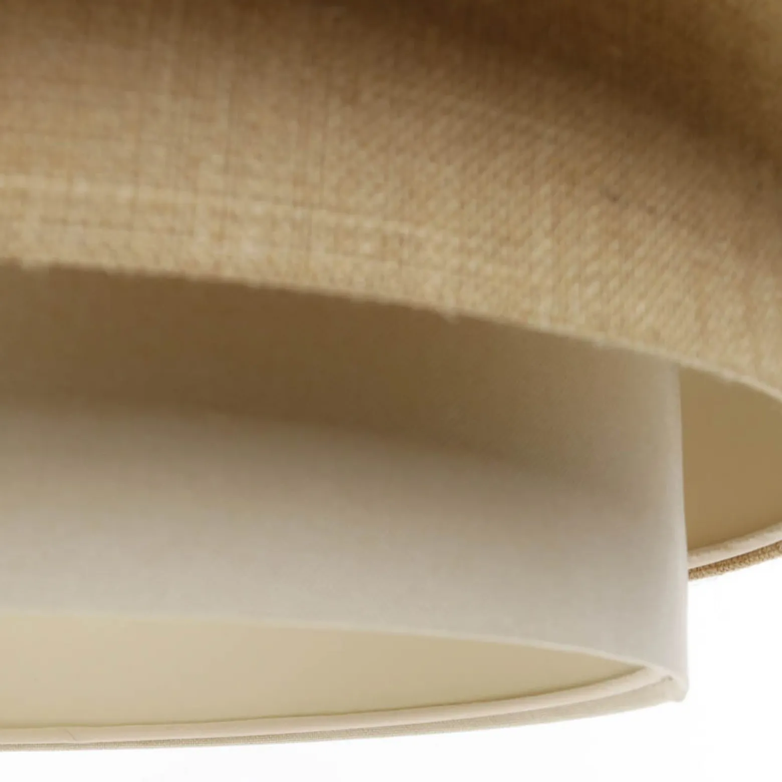 Lámpara colgante Triniti, verde/beige/crema, Ø 60 cm, textil
