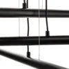 Lámpara colgante Tubo, negro, 6 luces