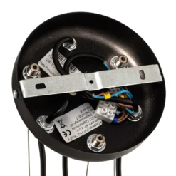 Lámpara colgante Tubo, negro, 6 luces