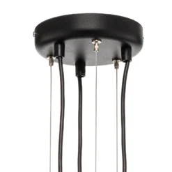 Lámpara colgante Tubo, negro, 6 luces