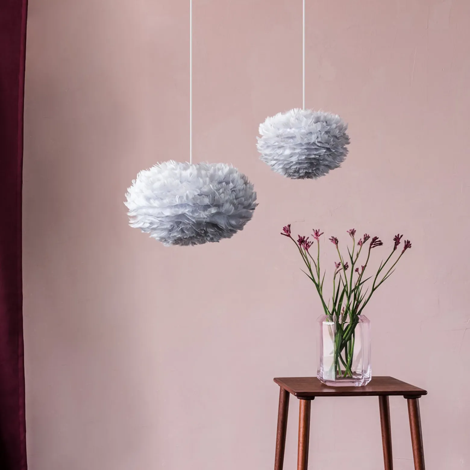 Lámpara colgante UMAGE Eos micro, gris